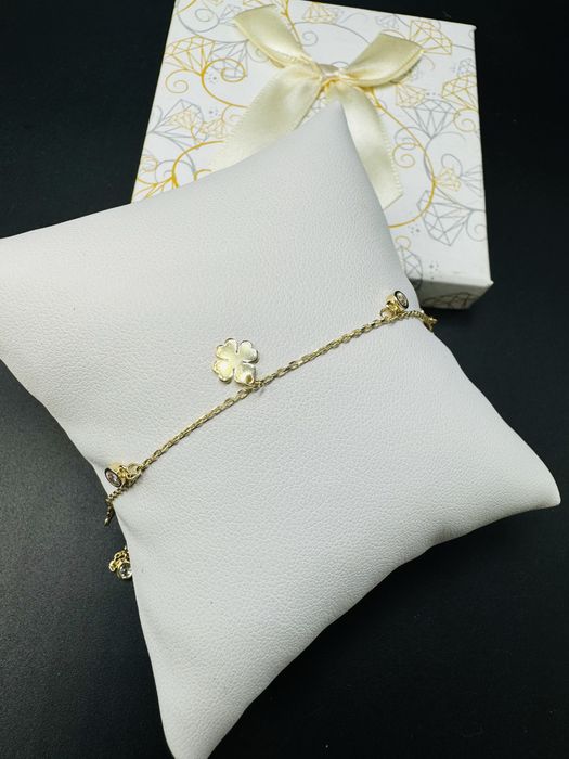 Nowa złota bransoletka na nogę proba 585 waga 2,33g