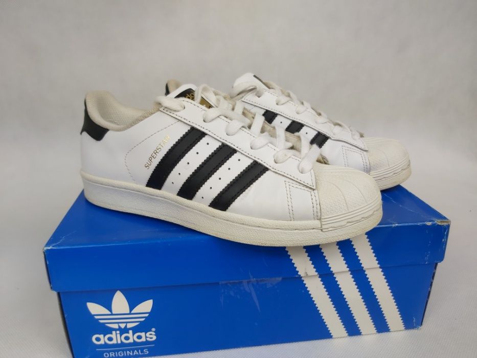 Sneakersy ADIDAS superstar białe czarne 38 uk5 trampki tenisówki