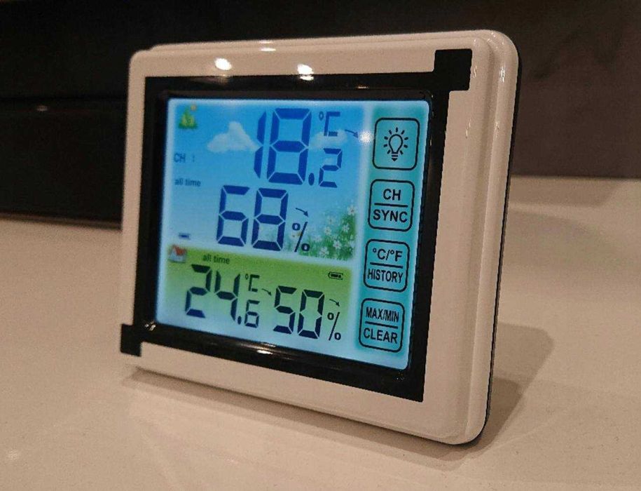 Bezprzewodowa stacja pogody termometr
LCD z czujnikiem zewnetrznym