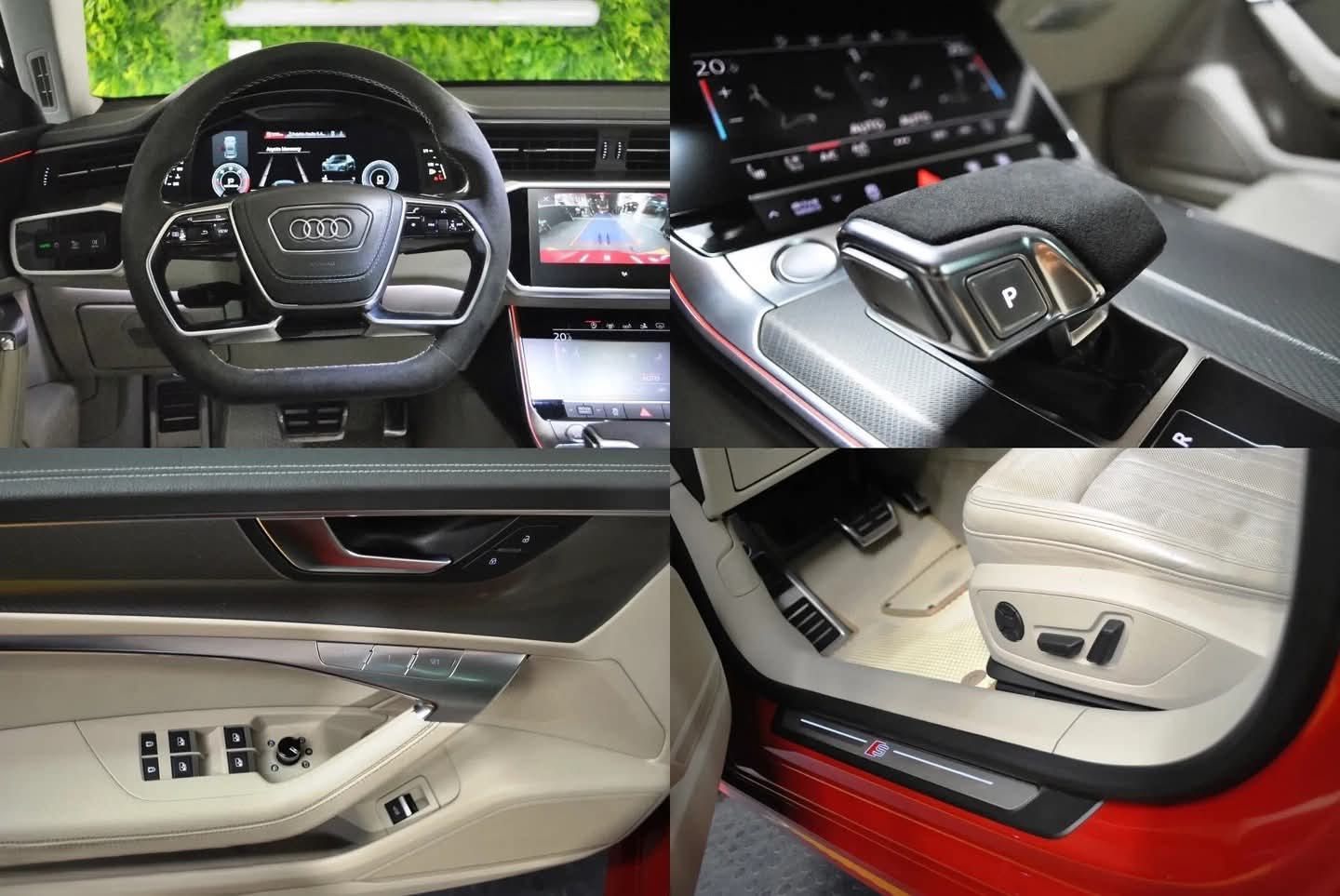Auto do ślubu Audi A7 C8 w pięknym czerwonym kolorze