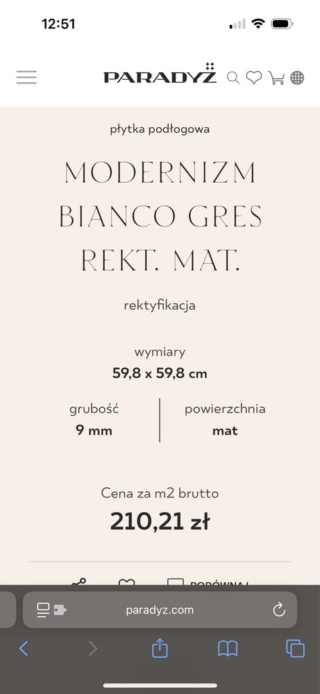 Płytki Paradyż modernizm bianco 60x60