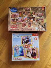 Puzzle 3+ kraina lodu frozen i myszka micky disney