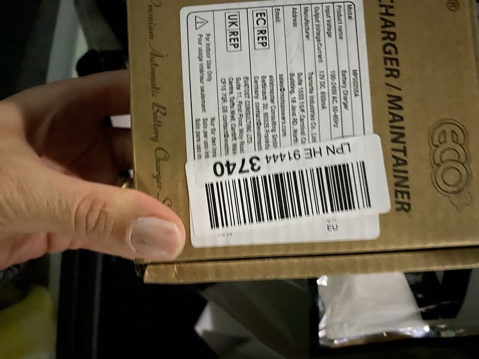 Bateria 12v 800mA marca MotoPower modelo mp00205a