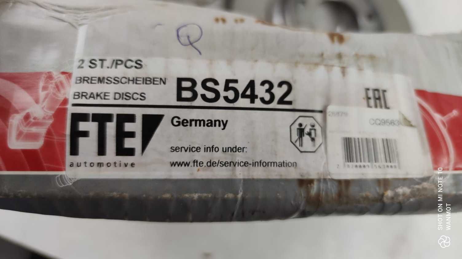 FTE BS5432 Tarcza hamulcowa Citroen C5 III (RD_)