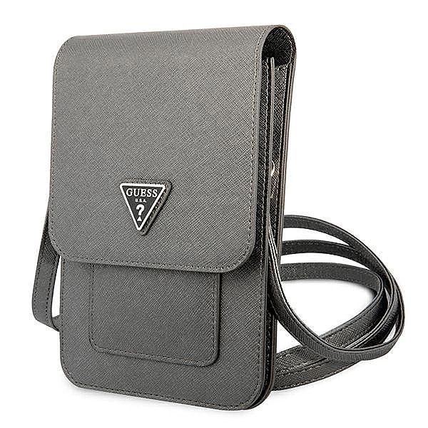 Torebka Guess Saffiano Triangle - szara