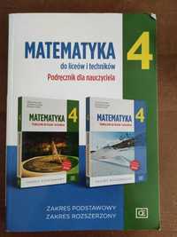 Matematyka 4, podręcznik i zbiór zadań dla nauczyciela