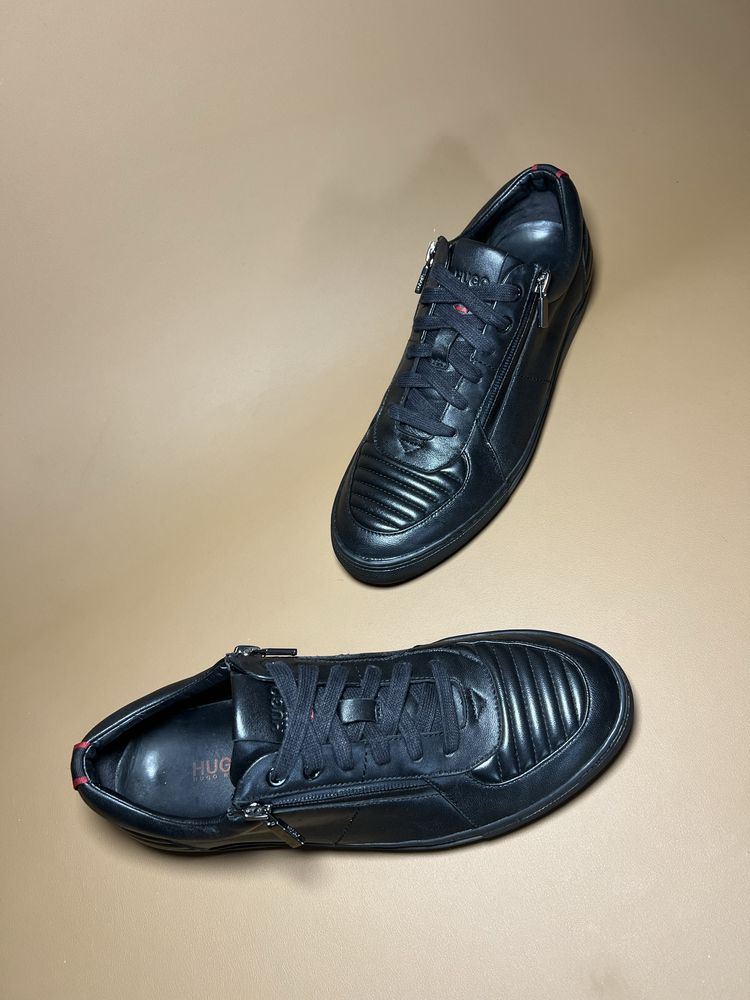 Шкіряні кросівки 41р. Hugo Boss Black Futurism