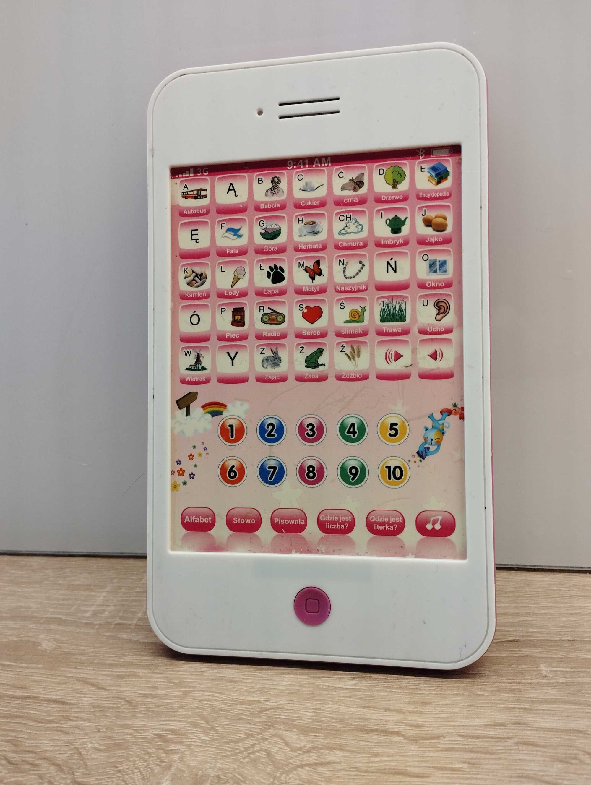 Zabawka edukacyjna - tablet mówiący, różowy