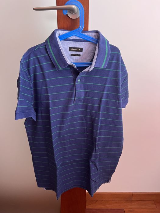 Massimo Dutti męska koszulka polo w paskk