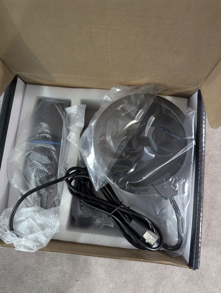 USB-мікрофон RGB Професійний конденсаторний мікрофон для ПК Комп'ютера