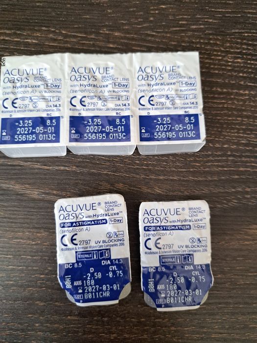 2 x okulary + soczewki gratis -3.5, -2.75 -0.5 180