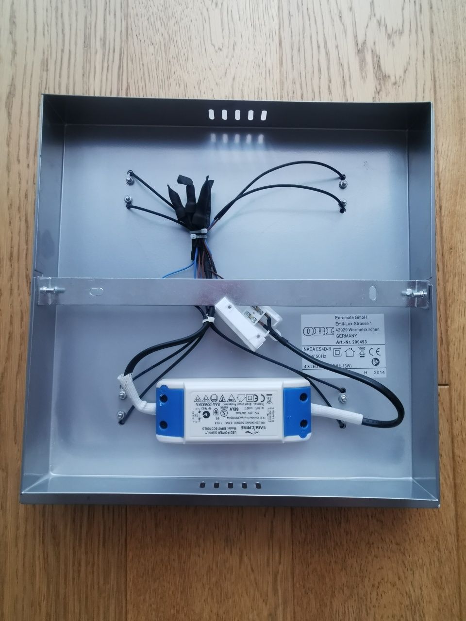 Plafon sufitowy 32x32 cm 4xLED, chrom
