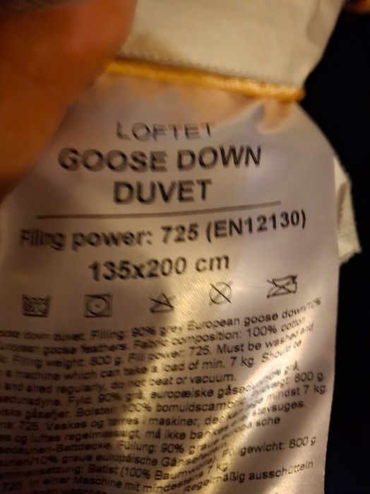 Kołdra puchowa  z puchu gęsiego 135x200 KRONBORG LOFTET bardzo ciepła