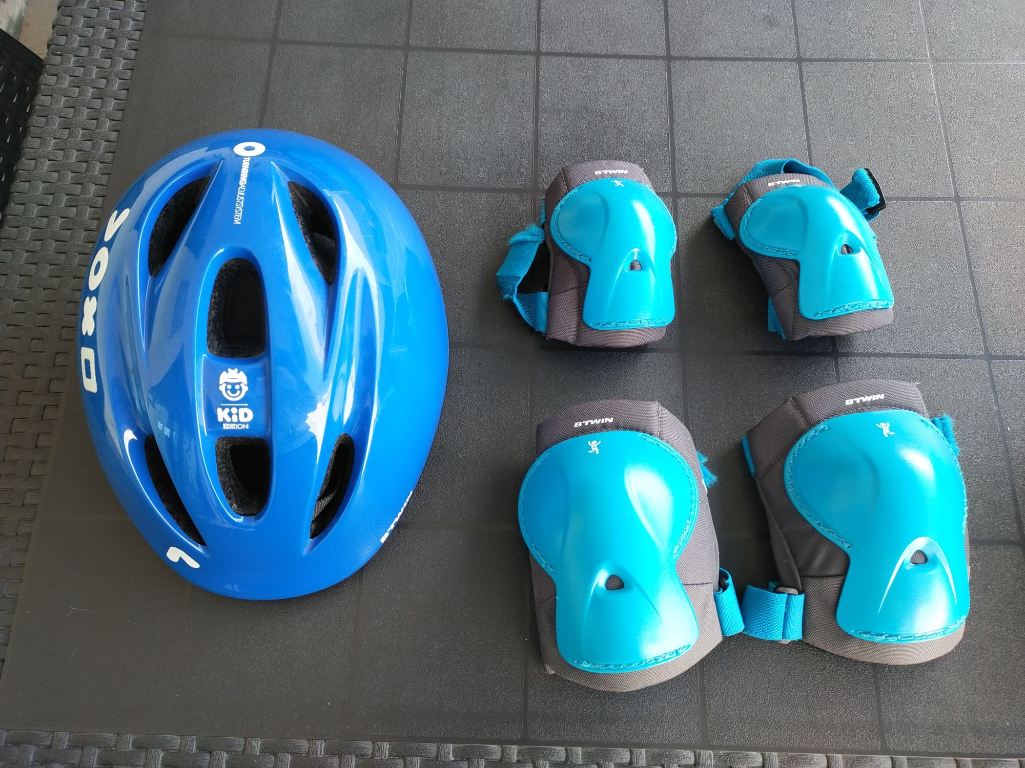 Conjunto PROTEÇÕES PARA BICICLETA capacete criança XXS decathlon