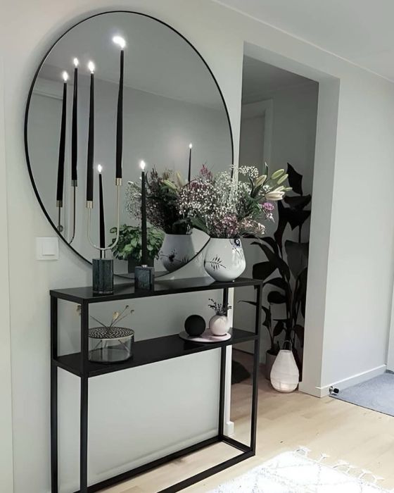 Lustro czarne loft 70 cm