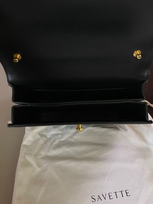 Італійська сумка Savette шкіряна чорна
