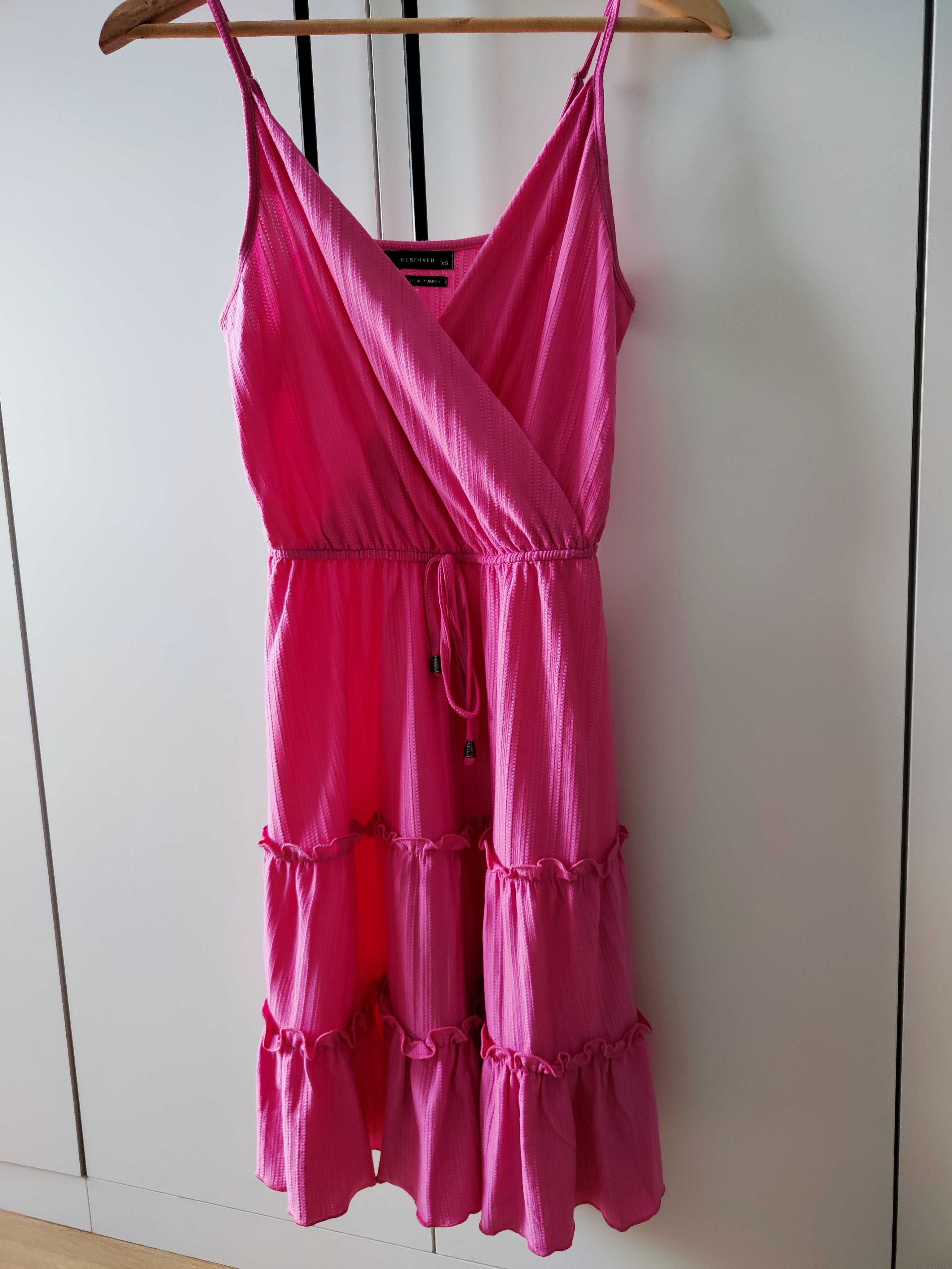 Sukienka letnia Reserved, różowa, xs