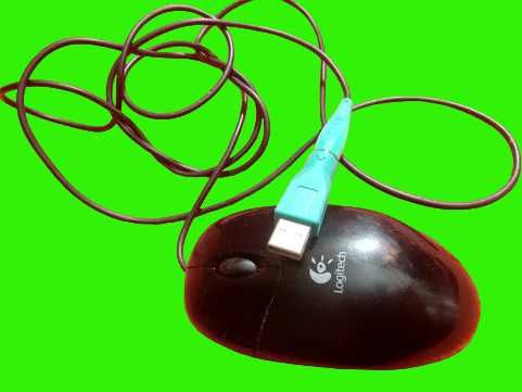 Мишка Logitech M-SBF96 PS/2 круглий штекер + перехідник ps/2 - USB