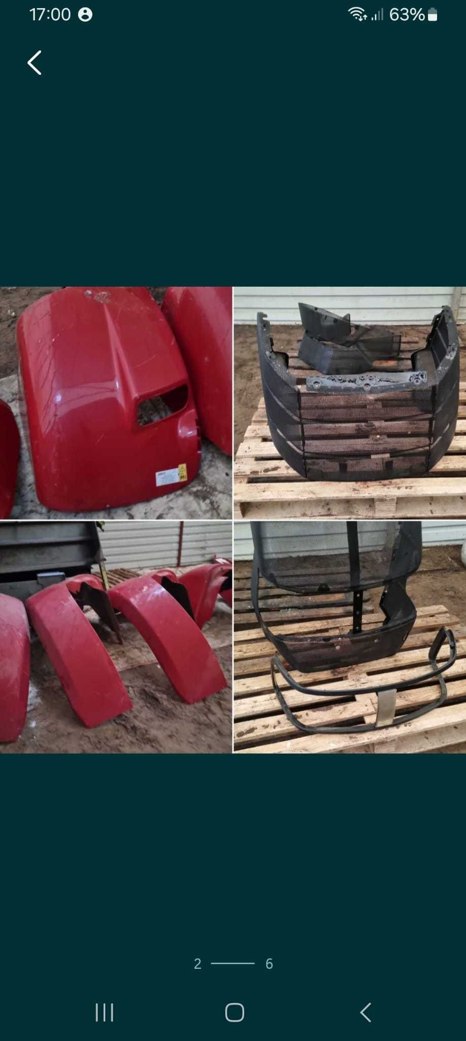Case newholland szyber dach części case new holand maska