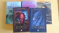 Livros de dan Brown e de Christopher Paolini