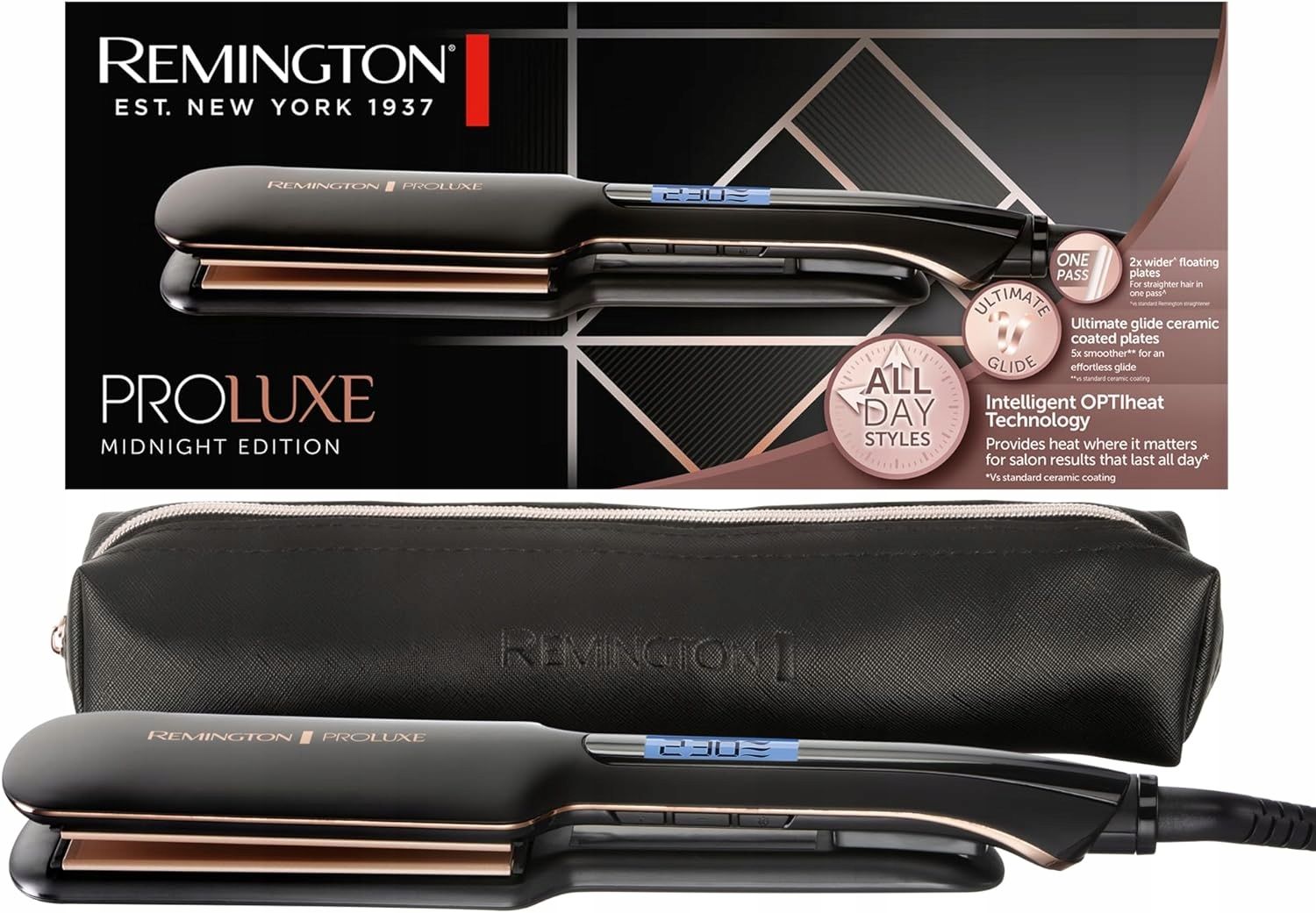 prostownica remington s9150b proluxe midnight edition + etui
