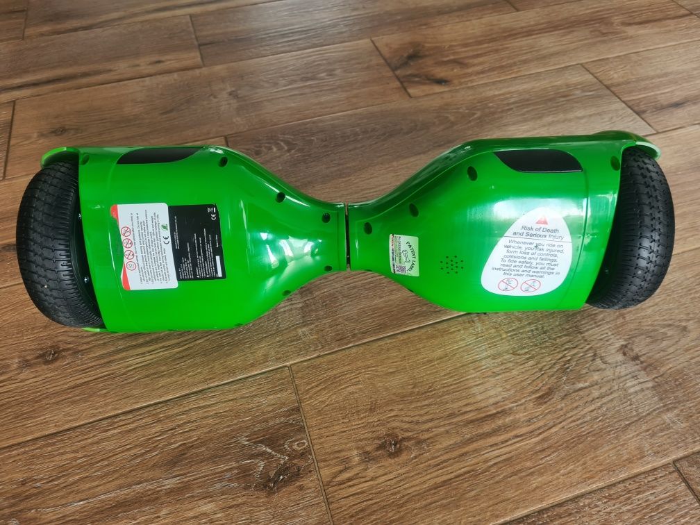 Deskorolka elektryczna Hoverboard zielona z nakładką