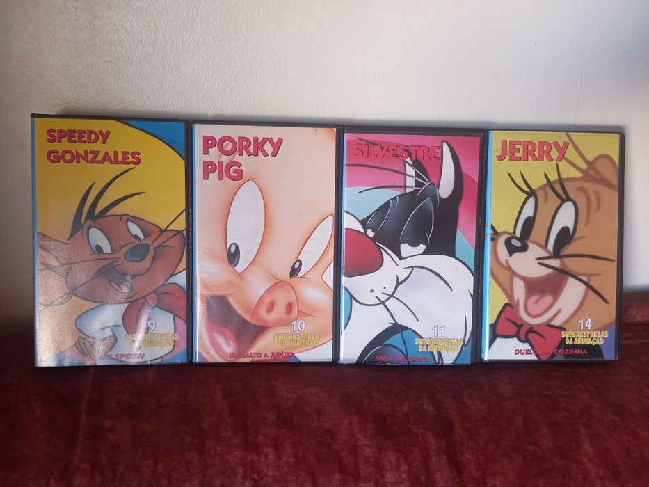 Cassetes de video vhs desenho animados antigos