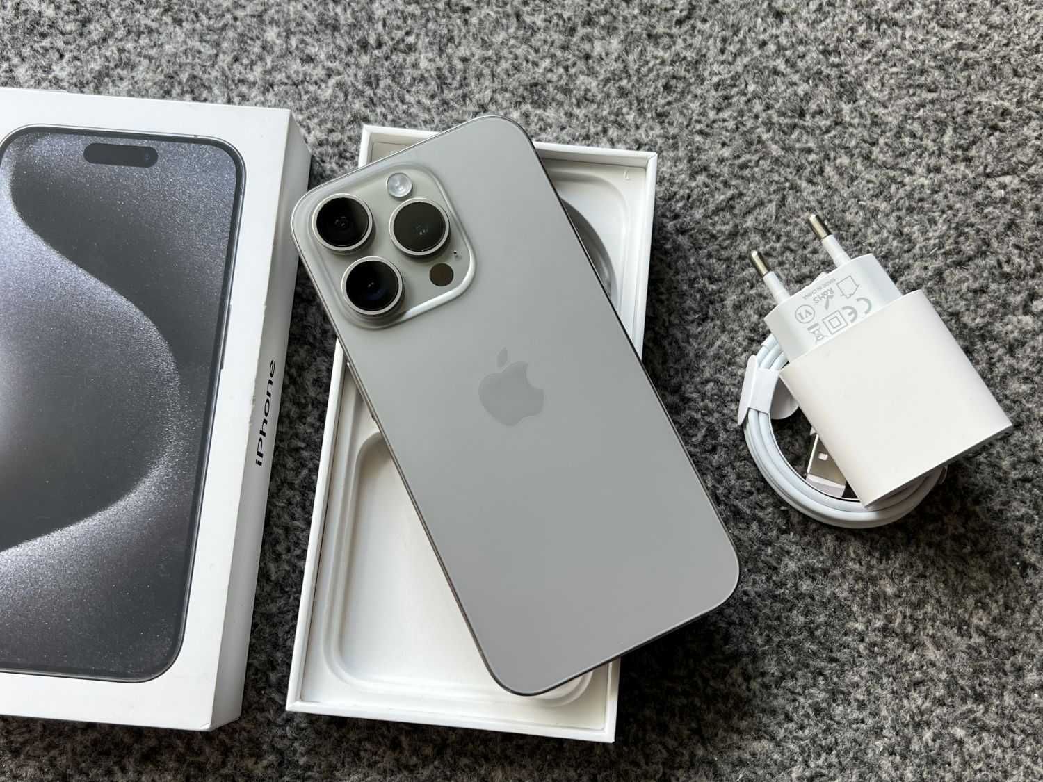 iPhone 15 Pro 1TB 1024GB SPACE GREY TITANIUM Bateria 91%+ SZKŁO Gwaran