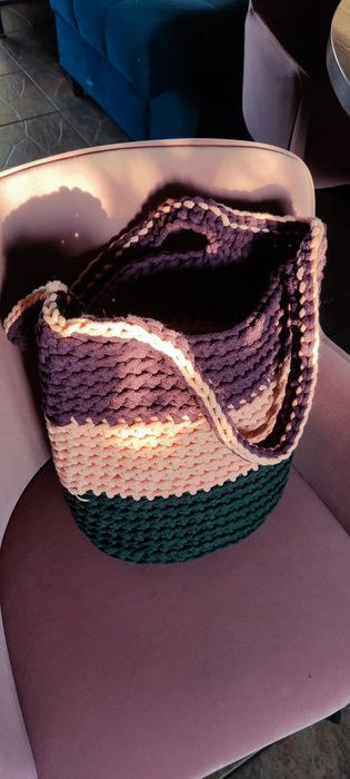 Piękna torba na szydełku handmade torebka