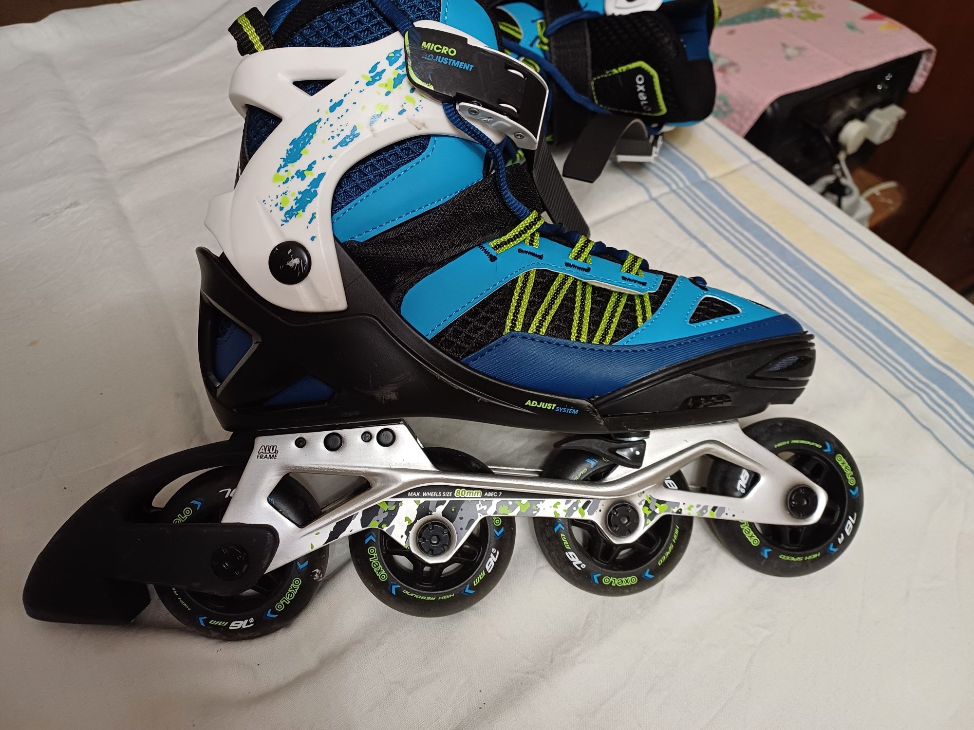 Коньки роликовые micro ADJUSTMENT  MAX.WHEELS 80 mm ABEC7