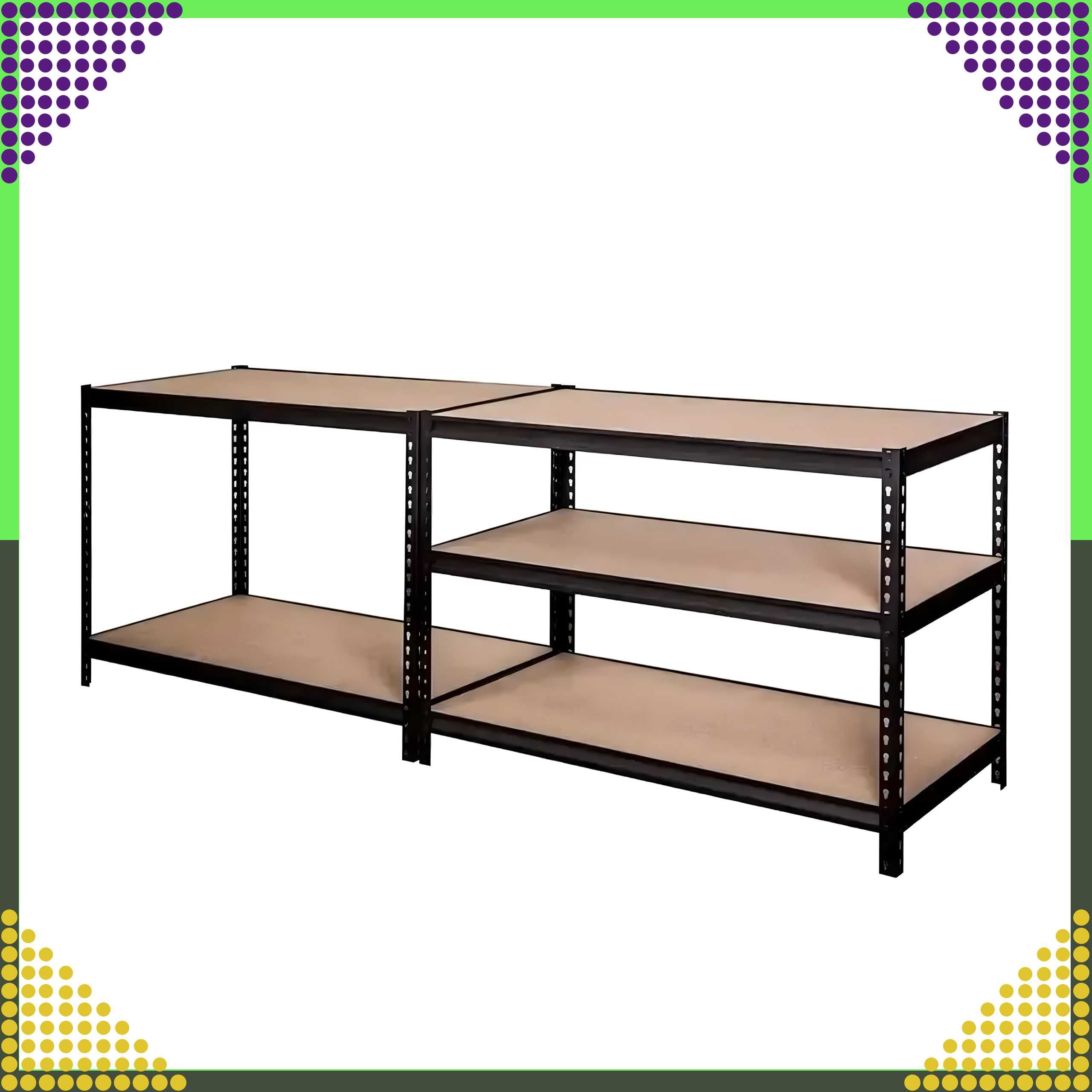 Regał Metalowy Magazynowy Warsztatowy Garażowy 180x90x40 Piwnica875 kg
