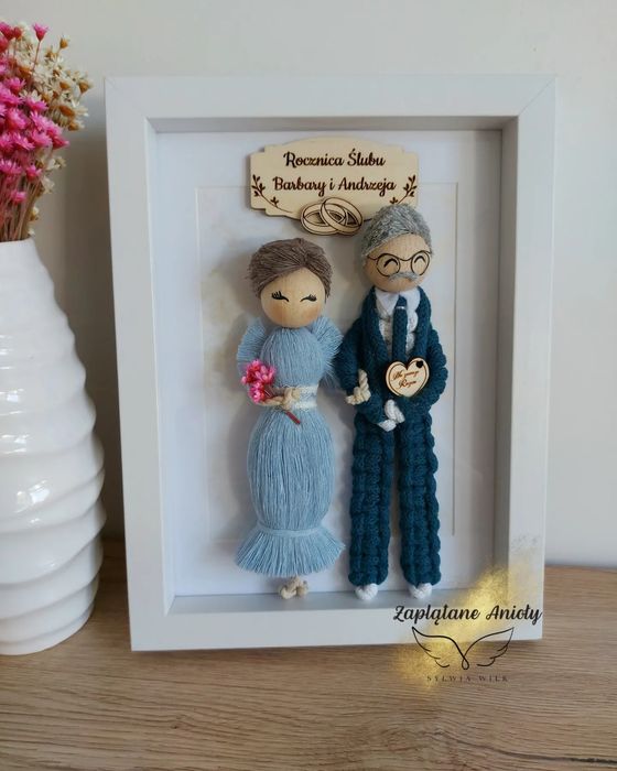 Pamiątka rocznicy ślubu makrama