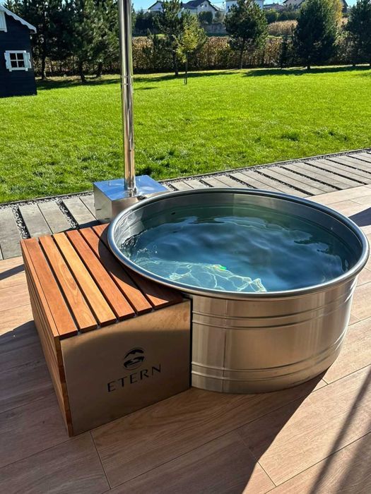 Balia ogrodowa ze stali nierdzewnej - 150x60cm gorące kąpiele termalne