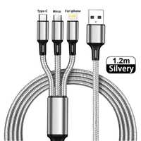 Kabel USB do szybkiego ładowania typu C Micro IOS 1.2 m
