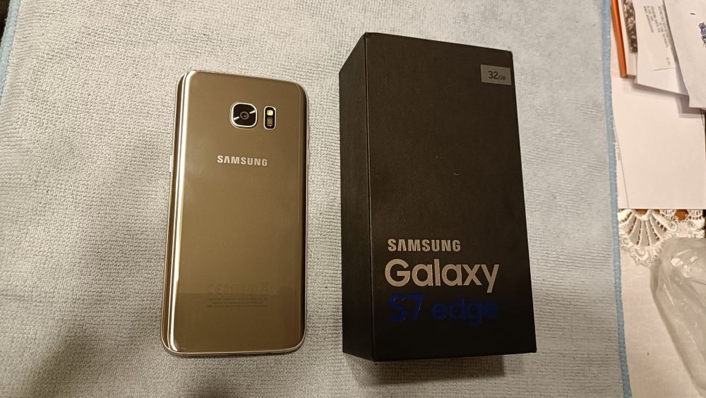 Telefon Samsung Galaxy S7 Edge Złoty Gold SUPER STAN zewnętrzny !!!