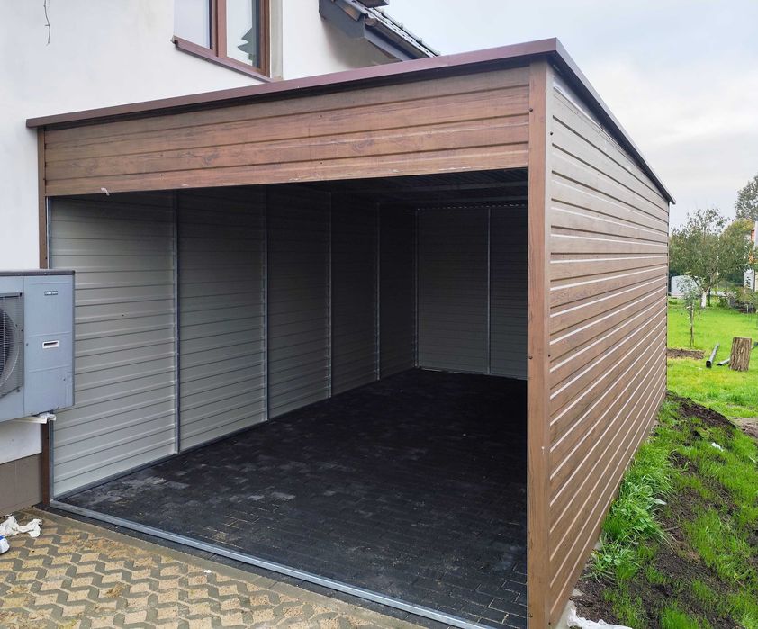 Drewnopodobny Carport - Wiata na Samochód