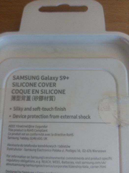 Capa silicone Samsung S9+ (original) preta ou em cinza