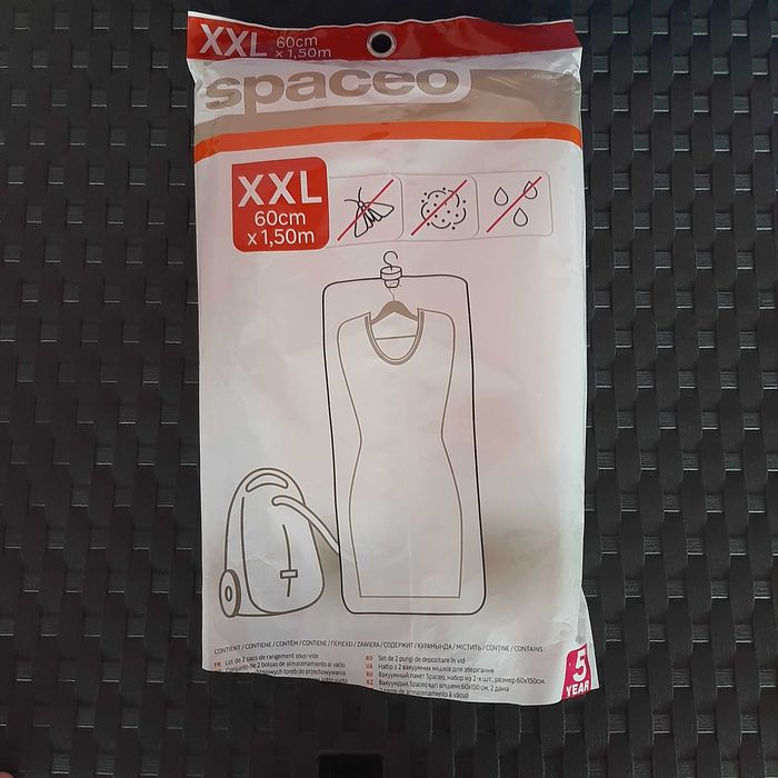 NOVO Conjunto 2 Sacos de Vácuo Com Cabide XXL 60x150cm