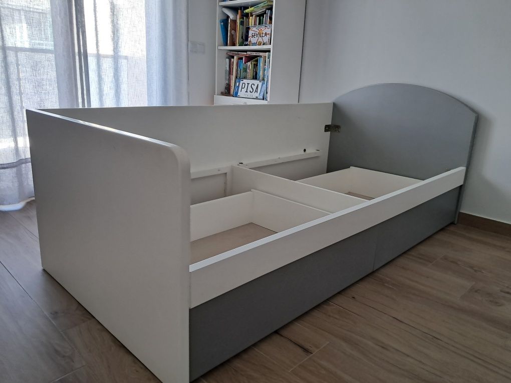 Cama Individual com 2 gavetões