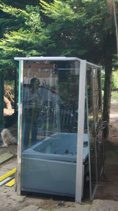 Wanna z kabiną prysznicową hydromasaż jacuzzi komplet 150X85x230 super