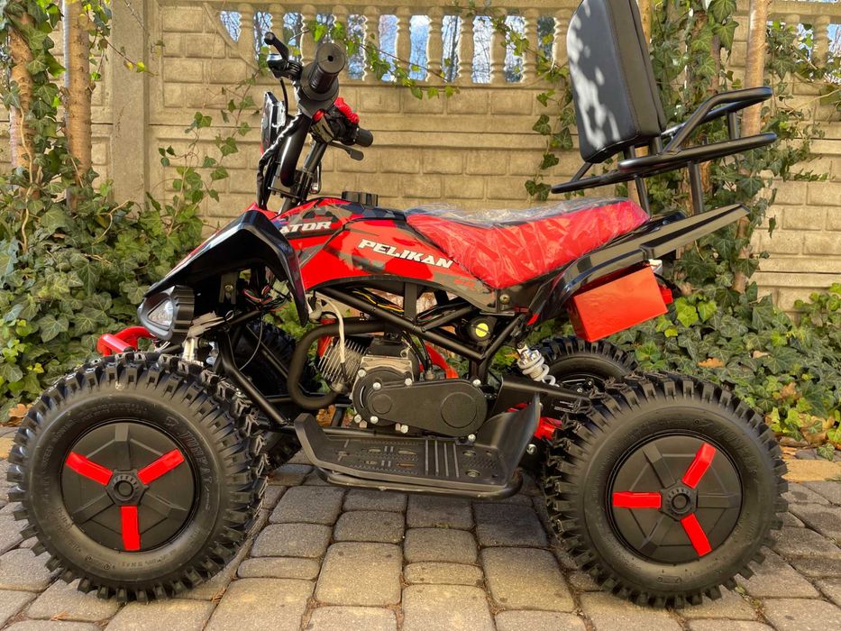 QUAD SPALINOWY 50cc / Pelikan Predator / Duże Koła Pilot Alarm Oparcie