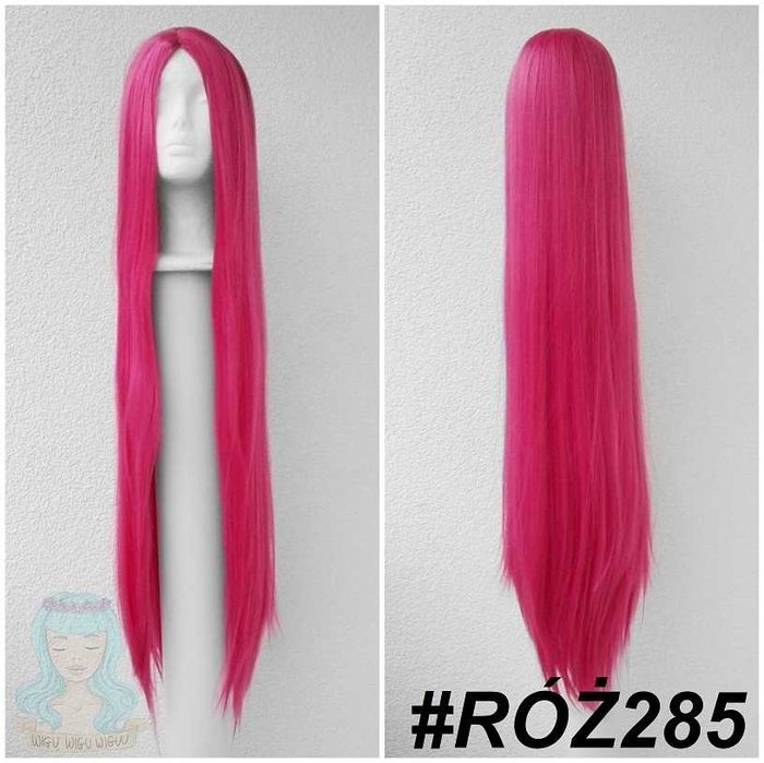 Mira Kpop Demon Hunters cosplay wig różowa długa peruka przedziałek