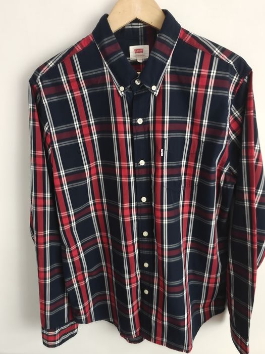 Levi's koszula w kratkę męska długi rękaw L