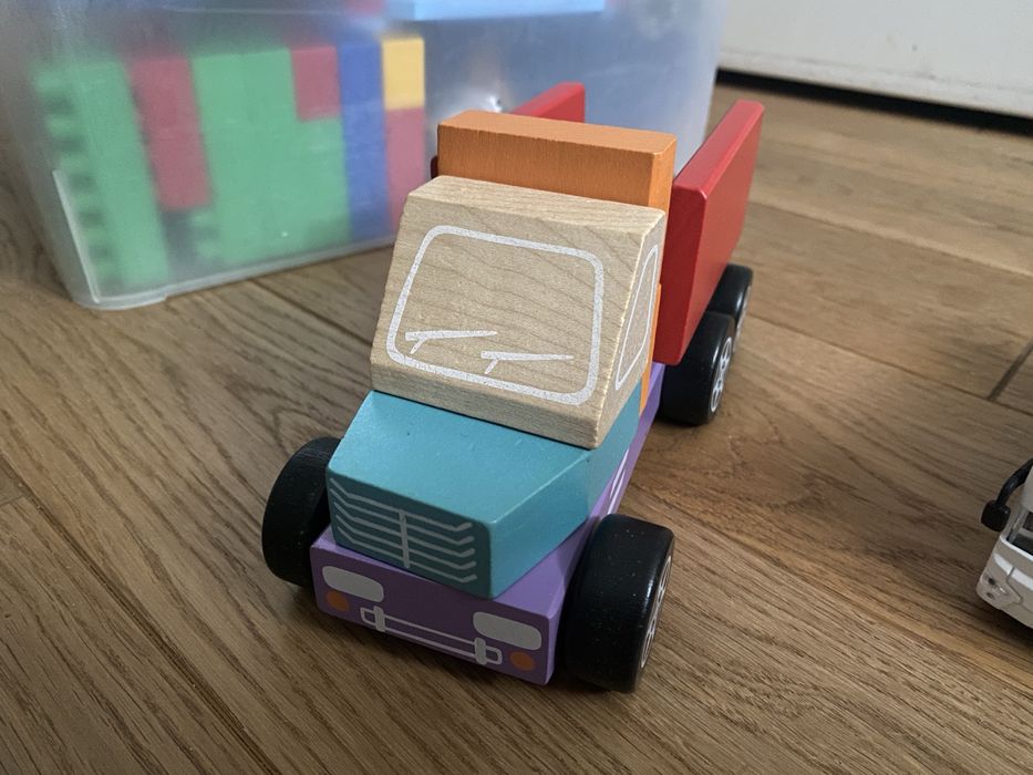 Lego duplo мої перші машинки, Автобус Львів,Самоскид.Деревʼяні іграшки