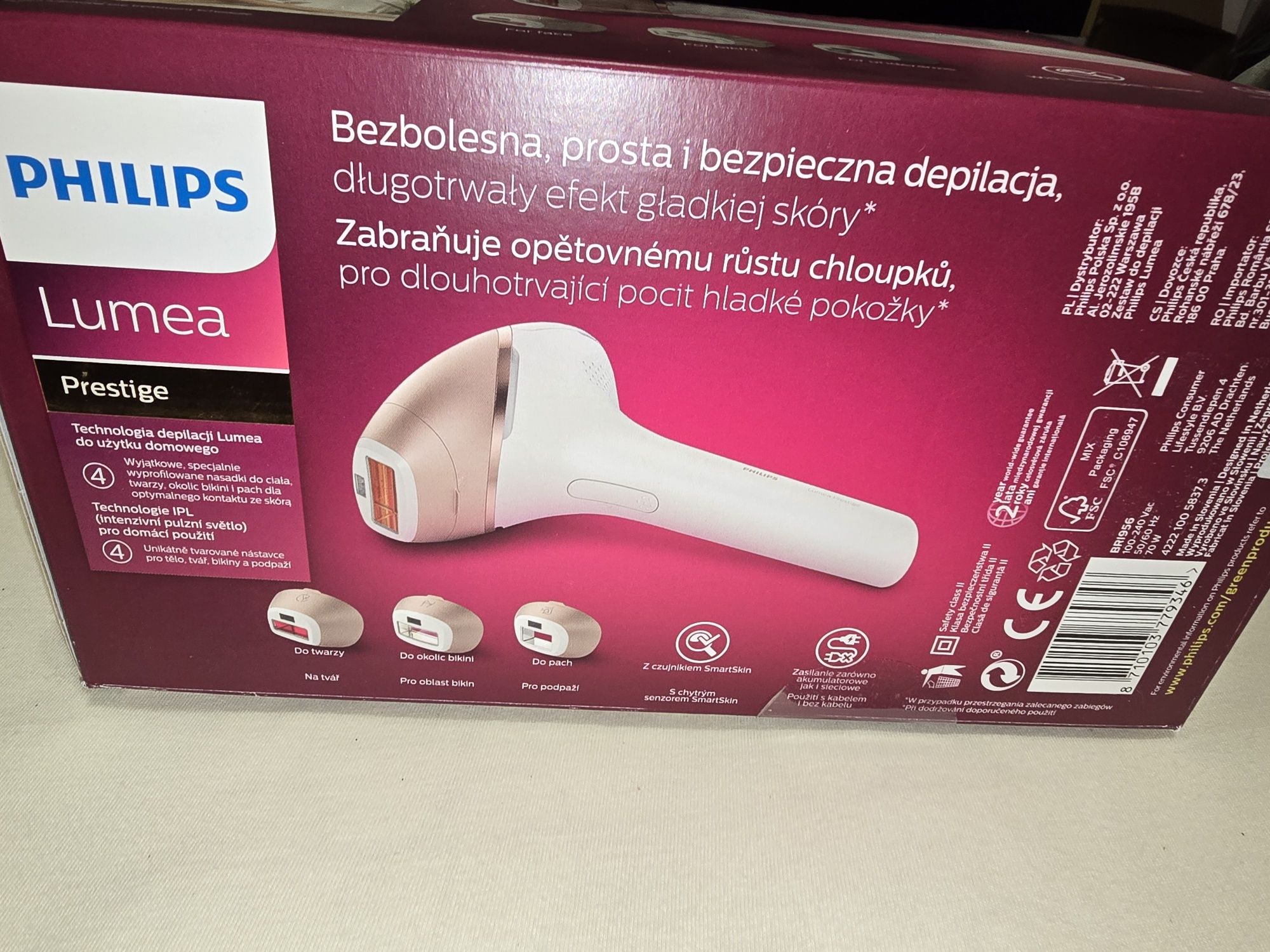 Depilator Philips Lumea Prestige BRI956 nowy
