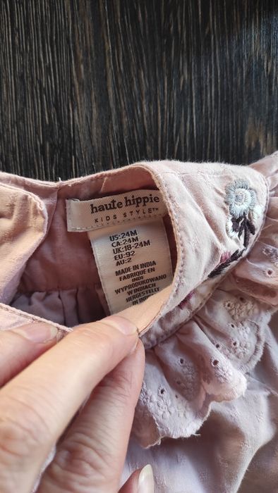 Haute hippie piękna sukieneczka z koronką haftem boho