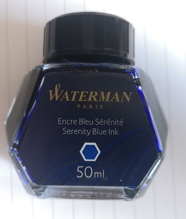 Чорнила Waterman Serenity Blue та Pelikan 4001 Blue-Black