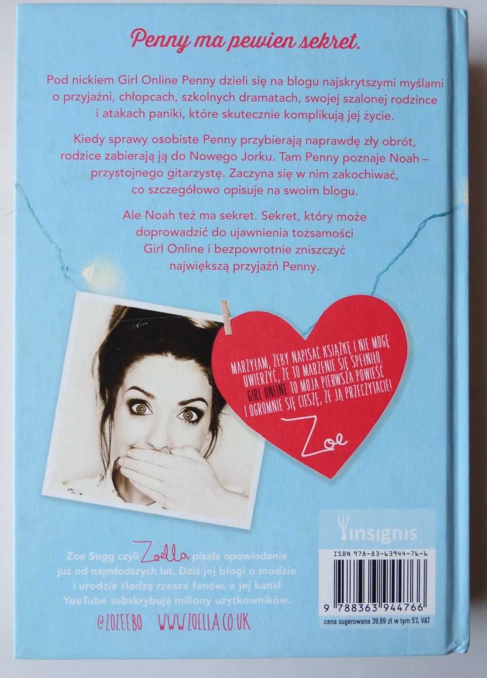 GIRL ONLINE Zoe Sugg powieść debiut blog Zoella książka jak nowa