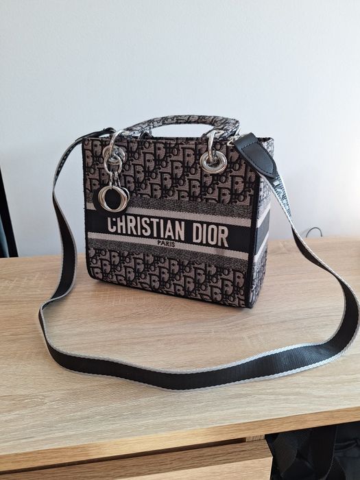 Torba torebka szara damska Dior