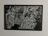 Mapa / plan Aten - obraz  80 x 120 cm